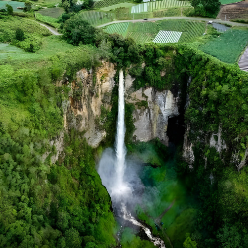Enjoying the Majesty of Sipiso-piso Waterfall: A Natural Wonder from the Peak of Tanah Karo
